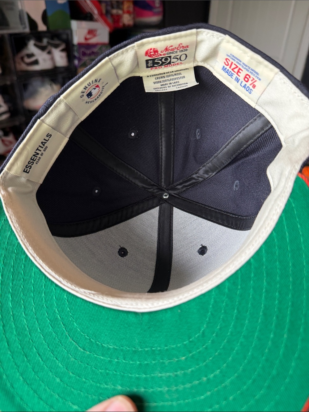 Fear of God Essentials Astros New Era 59Fifty Fitted Hat Size 6 7/8 - Picture 9 of 11